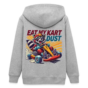 Go-Kart Racing Style Rétro Eat My Kart Dust - Veste à capuche ado bio Stanley/Stella - gris chiné - Dos - AI Model Teenager Male light (155cm)