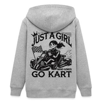 Les filles qui aiment le karting - Veste à capuche ado bio Stanley/Stella - gris chiné - Dos - AI Model Teenager Male light (155cm)