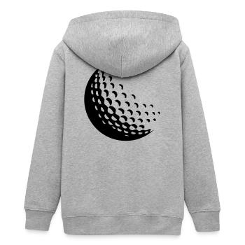 Balle de golf en mouvement - Veste à capuche ado bio Stanley/Stella - gris chiné - Dos - AI Model Teenager Male light (155cm)