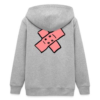 Pflaster - Teenager Organic Kapuzenjacke Mini Cultivator von Stanley/Stella - Grau meliert - Hinten - AI Model Teenager Male light (155cm)