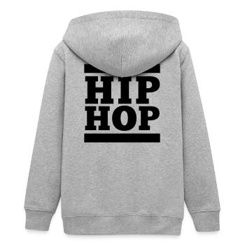 HIP HOP, Das hat mit Hip Hop nichts zu tun - Teenager Organic Kapuzenjacke Mini Cultivator von Stanley/Stella - Grau meliert - Hinten - AI Model Teenager Male light (155cm)