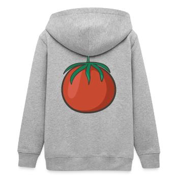 Tomate - Teenager Organic Kapuzenjacke Mini Cultivator von Stanley/Stella - Grau meliert - Hinten - AI Model Teenager Male light (155cm)