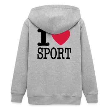 J'aime le sport - Veste à capuche ado bio Stanley/Stella - gris chiné - Dos - AI Model Teenager Male light (155cm)