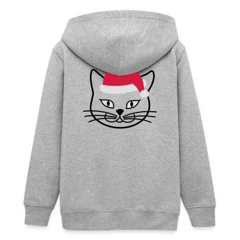 Nikolaus Kitteh - Teenager Organic Kapuzenjacke Mini Cultivator von Stanley/Stella - Grau meliert - Hinten - AI Model Teenager Male light (155cm)