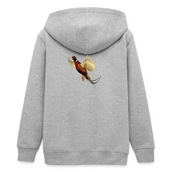 Fasan Shirt Geschenk Vogel Natur Tier Nektar - Teenager Organic Kapuzenjacke Mini Cultivator von Stanley/Stella - Grau meliert - Hinten - AI Model Teenager Male light (155cm)