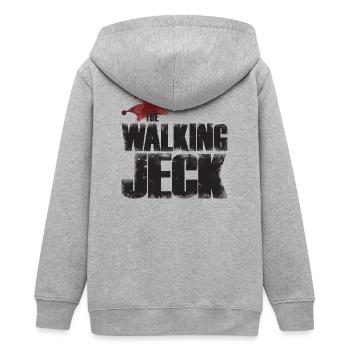 The Walking Jeck - Karneval Shirt - Teenager Organic Kapuzenjacke Mini Cultivator von Stanley/Stella - Grau meliert - Hinten - AI Model Teenager Male light (155cm)