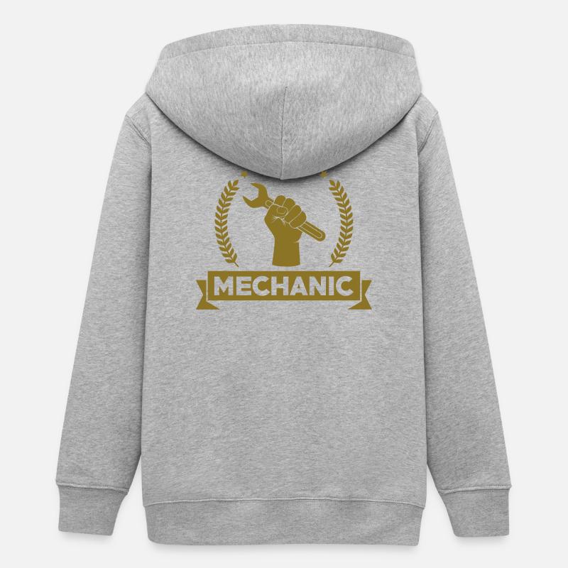 Mechanic - Veste à capuche ado bio Stanley/Stella - gris chiné