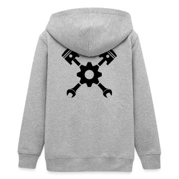 Piston clé croisée avec engrenage - Veste à capuche ado bio Stanley/Stella - gris chiné - Dos - AI Model Teenager Male light (155cm)