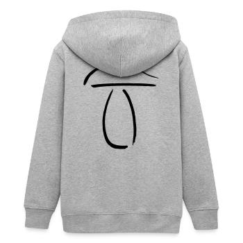 Cèpes aux champignons bâtonnets - Veste à capuche ado bio Stanley/Stella - gris chiné - Dos - AI Model Teenager Male light (155cm)
