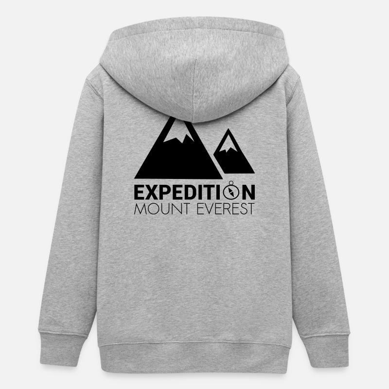 Expédition Mont Everest - Veste à capuche ado bio Stanley/Stella - gris chiné