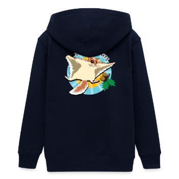 Écureuil volant - Let's Get Nuts - Veste à capuche ado bio Stanley/Stella - marine - Dos - AI Model Teenager Male light (155cm)