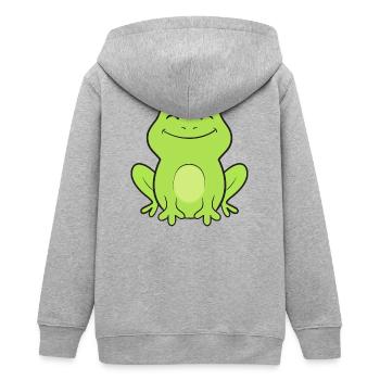 Grenouille grenouille - Veste à capuche ado bio Stanley/Stella - gris chiné - Dos - AI Model Teenager Male light (155cm)