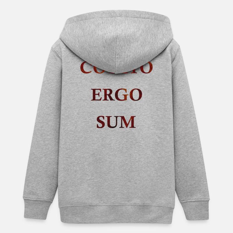 Cogito Ergo Sum - Veste à capuche ado bio Stanley/Stella - gris chiné
