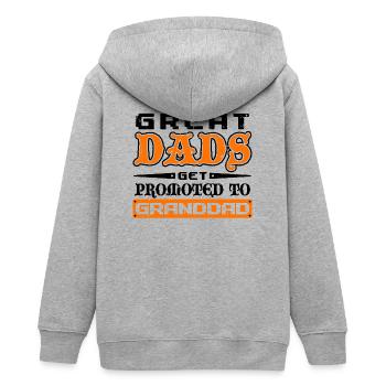 Großpapa Statement Opa Humorvoll Großvater - Teenager Organic Kapuzenjacke Mini Cultivator von Stanley/Stella - Grau meliert - Hinten - AI Model Teenager Male light (155cm)