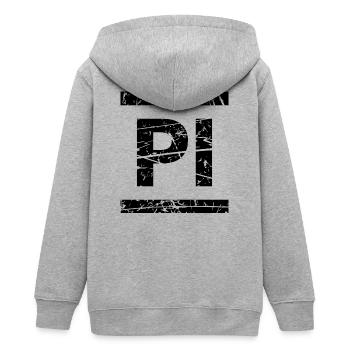Pi - Teenager Organic Kapuzenjacke Mini Cultivator von Stanley/Stella - Grau meliert - Hinten - AI Model Teenager Male light (155cm)