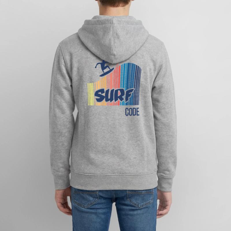 Surf Code Teens Organic Zip-up Hoodie by Stanley/Stella