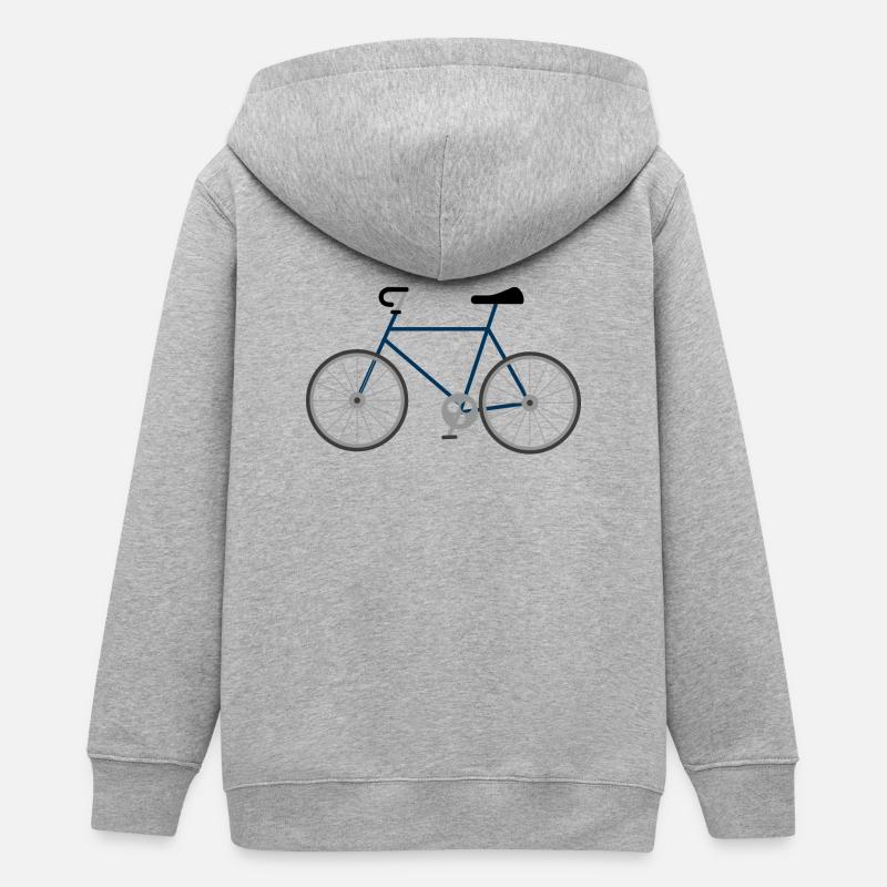 Le vélo du dimanche - Veste à capuche ado bio Stanley/Stella - gris chiné