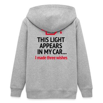 Drôle de mécanicien de voiture disant lampe à huile Voyant d’avertissement W - Veste à capuche ado bio Stanley/Stella - gris chiné - Dos - AI Model Teenager Male light (155cm)