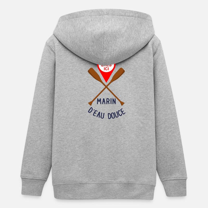 Marin d'eau douce - Veste à capuche ado bio Stanley/Stella - gris chiné