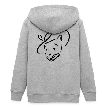 chat botté - Veste à capuche ado bio Stanley/Stella - gris chiné - Dos - AI Model Teenager Male light (155cm)