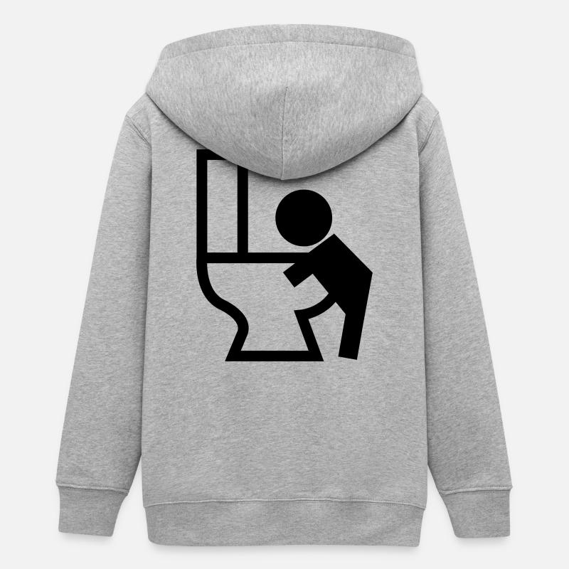 Vomissements Puck malade - Veste à capuche ado bio Stanley/Stella - gris chiné