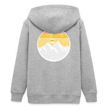 Gondel Bahn Berge Ski Urlaub Seilbahn Lift Liebe - Teenager Organic Kapuzenjacke Mini Cultivator von Stanley/Stella - Grau meliert - Hinten - AI Model Teenager Male light (155cm)