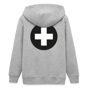 Icône Plus - Veste à capuche ado bio Stanley/Stella - gris chiné - Dos - AI Model Teenager Male light (155cm)