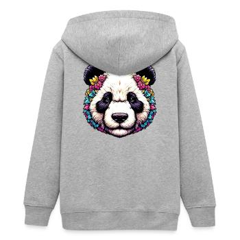 Panda - Veste à capuche ado bio Stanley/Stella - gris chiné - Dos - AI Model Teenager Male light (155cm)