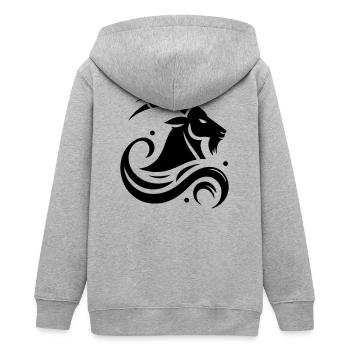 Capricorne - Veste à capuche ado bio Stanley/Stella - gris chiné - Dos - AI Model Teenager Male light (155cm)