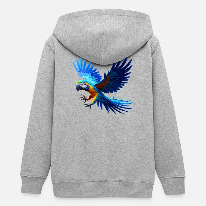 Époque (02) - Veste à capuche ado bio Stanley/Stella - gris chiné
