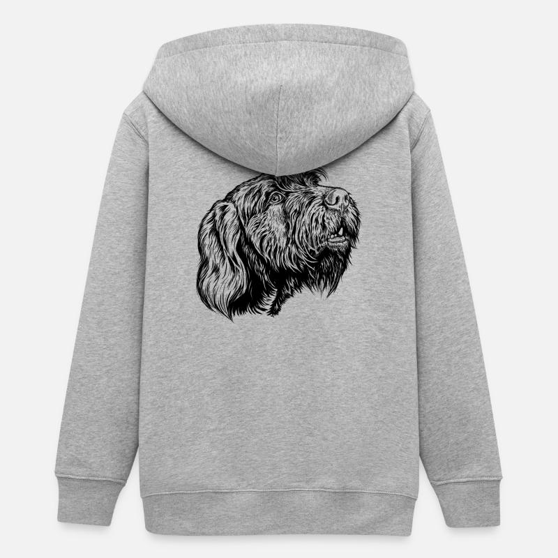 Pudelpointer se joint à la conversation - Veste à capuche ado bio Stanley/Stella - gris chiné