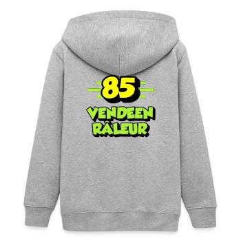 Vendéen râleur - Veste à capuche ado bio Stanley/Stella - gris chiné - Dos - AI Model Teenager Male light (155cm)