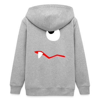 Monster Halloween traurig Comic Zombie Zahn Zyklop - Teenager Organic Kapuzenjacke Mini Cultivator von Stanley/Stella - Grau meliert - Hinten - AI Model Teenager Male light (155cm)