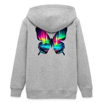 Papillon - Veste à capuche ado bio Stanley/Stella - gris chiné - Dos - AI Model Teenager Male light (155cm)