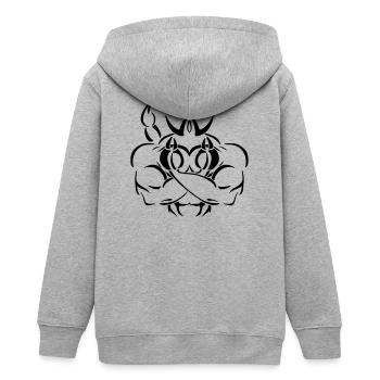 Alpha scorpio Deluxe - Teens Organic Zip-up Hoodie by Stanley/Stella - heather grey - Back - AI Model Teenager Male light (155cm)