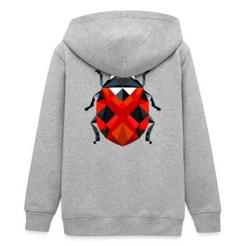 Stilvolle polygonale Marienkäfer-Illustration - Teenager Organic Kapuzenjacke Mini Cultivator von Stanley/Stella - Grau meliert - Hinten - AI Model Teenager Male light (155cm)