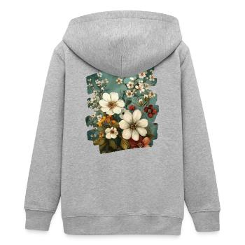 Frühling Frühlingsanfang Blume Blumen - Teenager Organic Kapuzenjacke Mini Cultivator von Stanley/Stella - Grau meliert - Hinten - AI Model Teenager Male light (155cm)