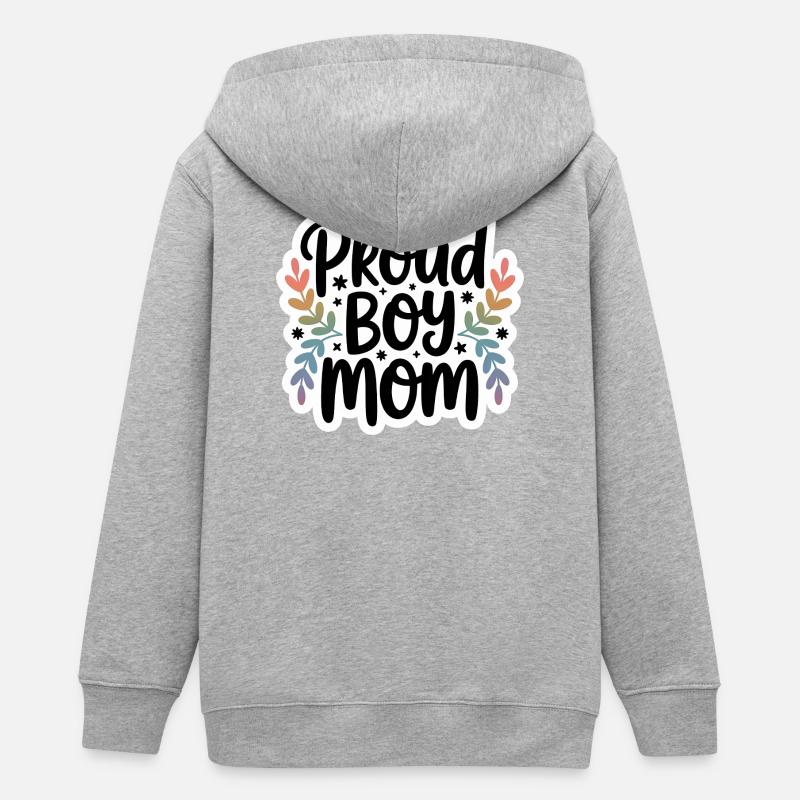 Maman fière - Veste à capuche ado bio Stanley/Stella - gris chiné