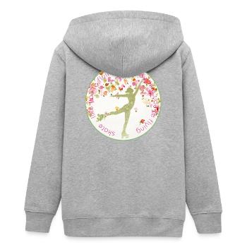 SKATE LIKE YOU´RE FLYING - Teenager Organic Kapuzenjacke Mini Cultivator von Stanley/Stella - Grau meliert - Hinten - AI Model Teenager Male light (155cm)