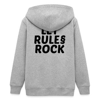 Rules Rock - Teenager Organic Kapuzenjacke Mini Cultivator von Stanley/Stella - Grau meliert - Hinten - AI Model Teenager Male light (155cm)