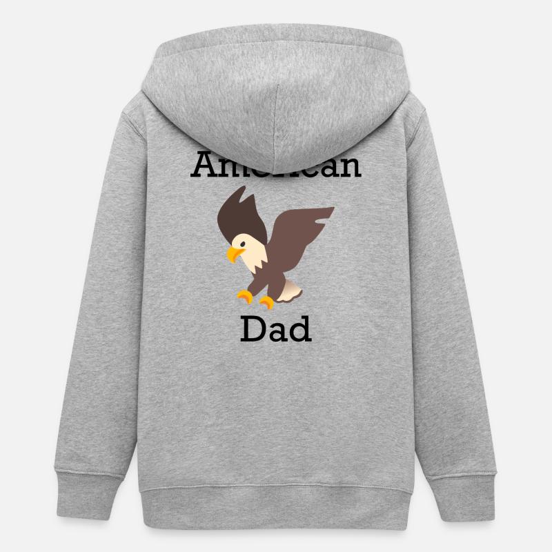 papa américain - Veste à capuche ado bio Stanley/Stella - gris chiné