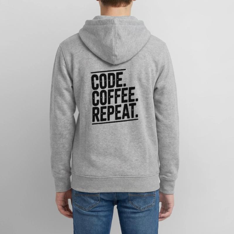 Code Coffee Repeat Veste à capuche ado bio Stanley/Stella