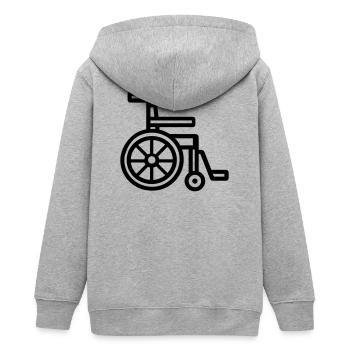 fauteuil roulant - Veste à capuche ado bio Stanley/Stella - gris chiné - Dos - AI Model Teenager Male light (155cm)