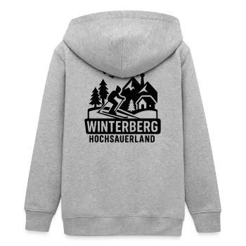 winterberg hochsauerland - Teenager Organic Kapuzenjacke Mini Cultivator von Stanley/Stella - Grau meliert - Hinten - AI Model Teenager Male light (155cm)