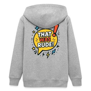 Das war unhöflich! - Teenager Organic Kapuzenjacke Mini Cultivator von Stanley/Stella - Grau meliert - Hinten - AI Model Teenager Male light (155cm)