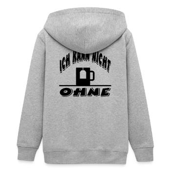 Tee - Teenager Organic Kapuzenjacke Mini Cultivator von Stanley/Stella - Grau meliert - Hinten - AI Model Teenager Male light (155cm)