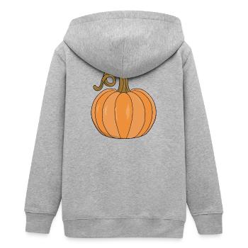 Gebogener Stiel Kürbis Illustration - Teenager Organic Kapuzenjacke Mini Cultivator von Stanley/Stella - Grau meliert - Hinten - AI Model Teenager Male light (155cm)