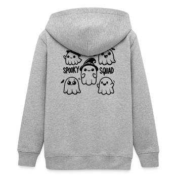 Spooky Squad - Teenager Organic Kapuzenjacke Mini Cultivator von Stanley/Stella - Grau meliert - Hinten - AI Model Teenager Male light (155cm)