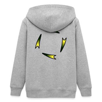 Rubans d’angle lumineux abstraits - Veste à capuche ado bio Stanley/Stella - gris chiné - Dos - AI Model Teenager Male light (155cm)