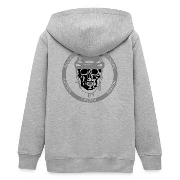 Hockey sur glace - Veste à capuche ado bio Stanley/Stella - gris chiné - Dos - AI Model Teenager Male light (155cm)